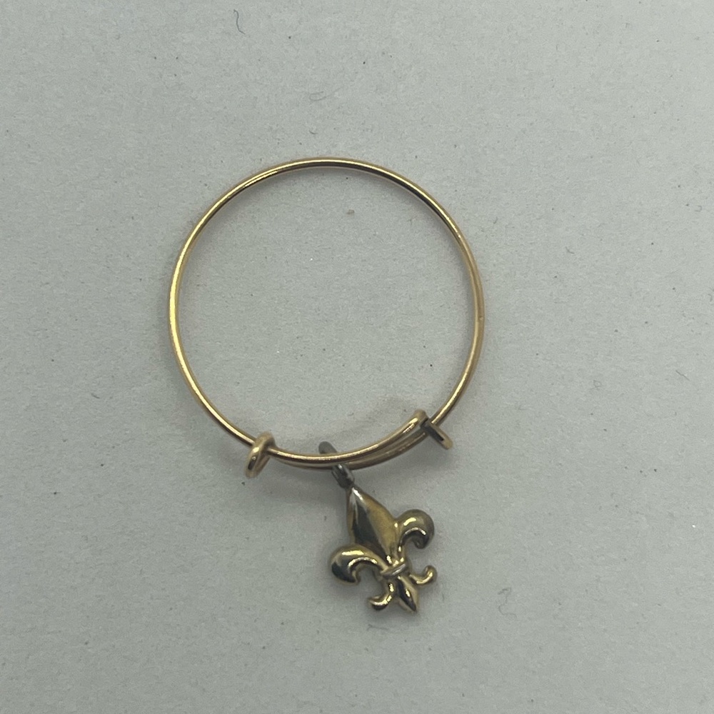 Alex & Ani Fleur-de-lis stackable gold ring
